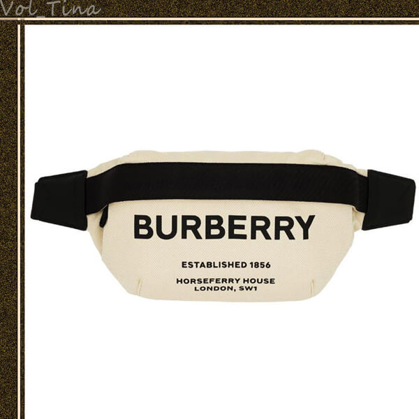 BURBERRY バーバリー ウエストポーチ コピー ロゴ キャンバス ベルトバッグ